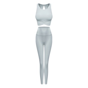 Sports suit Women's Summer New High Strength Yoga Underwear Sports Outdoor High Waist Fitness Pants Lulu Two-piece Set