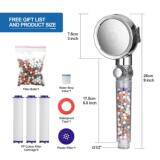 Трансграничный отрицательный ионный душ с наддувом, сжигающий с наддувом, портативная головка для душа с одним пустоном водяной остановкой, чтобы предотвратить закупорку