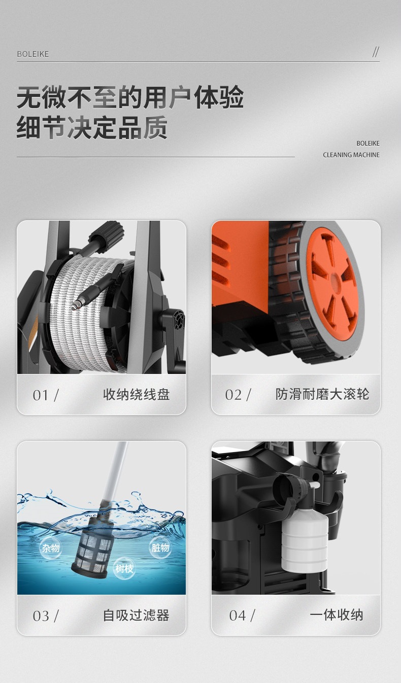 Car Wash Machine Gadget for Home Use, 220V High-Power High-Pressure Water Pump, Portable Water Gun, Powerful Car Cleaning Machine