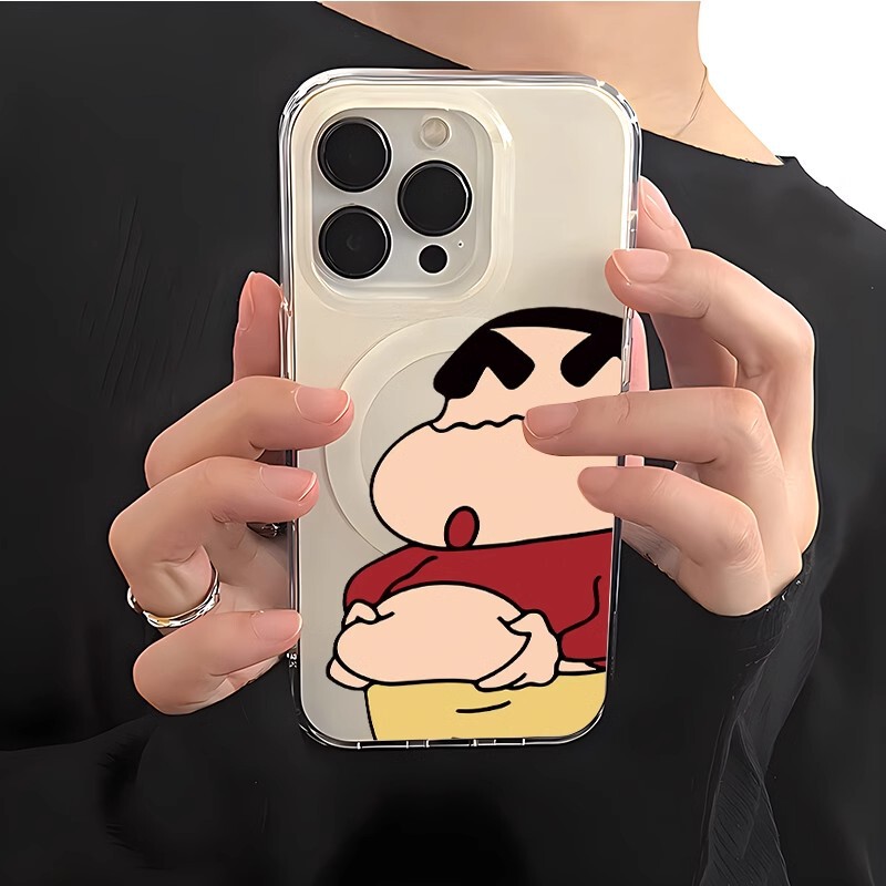 Ins Cute Cartoon Funny Crayon Shin-Chan Suitable for 16 Apple 14Pro Mobile Phone Case 15 Magnetic Wireless Charging 12 Ins Cute Cartoon Funny Crayon Shin-Chan Suitable for 16 Apple 14Pro Mobile Phone Case 15 Magnetic Wireless Charging 12