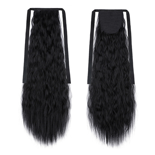 Manufacturer of long curly hair tied ponytail wig for women with long hair cornrows high ponytail curly hair chemical fiber wig ponytail
