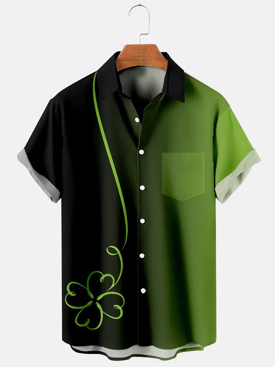 Estación independiente transfronteriza verano nueva camisa impresa digital para hombres tendencia de moda top hawaiano de solapa de manga corta