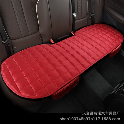 Seat cushion, seat cover Plush Car Interior Single-piece Seat - red-rear-long-pad