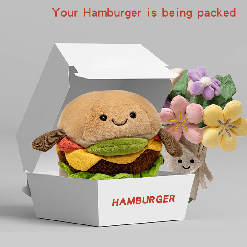 Marca de moda nueva serie de flores lindas hamburguesas suaves regalo de novia fotos atmósfera de peluche flores de mano
