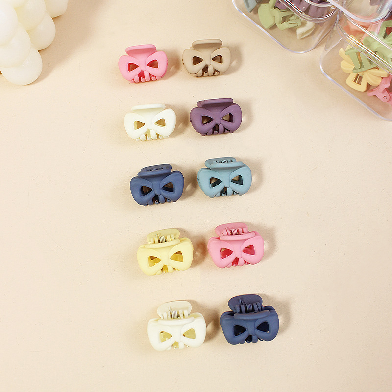 Transfronterizo de color sólido mini clip caramelo enlatado horquilla accesorios para el cabello de los niños simple todo partido macaron chica de agarre del cabello