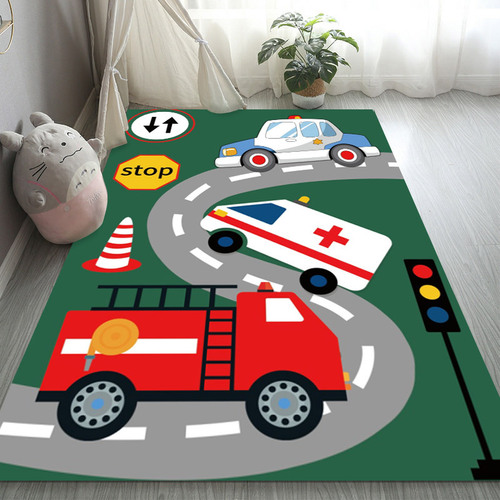 Cartoon Flight Chess Rugs with Numbers Game Mat, Thick Large Size for Children, Infant Crawling Mat for Living Room Coffee Table Rugs