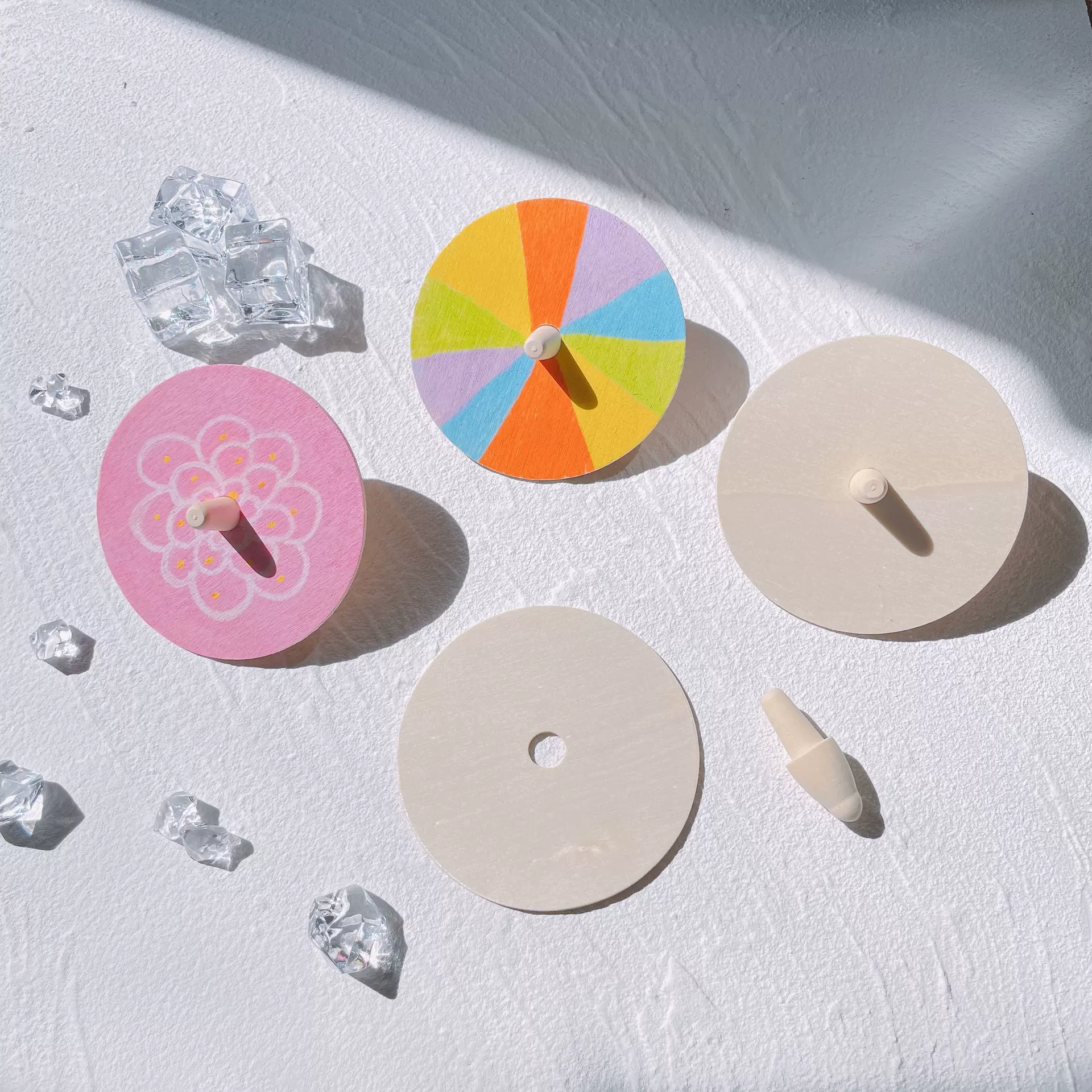 木质陀螺批发白坯木制陀螺儿童绘画涂鸦手工DIY装饰创意百变陀螺