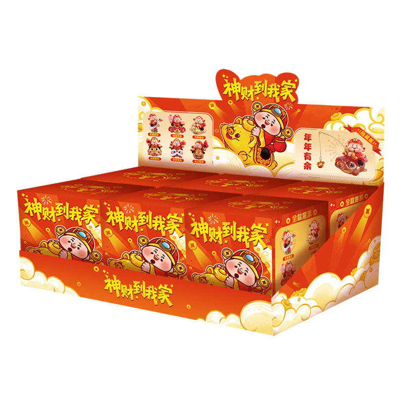 卡通可爱招财猫盲盒公仔手办猫咪树脂办公桌面装饰品潮玩摆件批发|undefined
