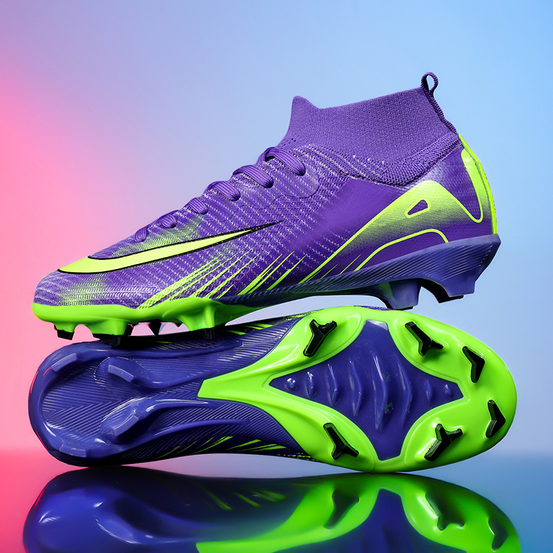 Nuevas espinas transfronterizas 16 zapatos de fútbol para niños para hombres y mujeres deportes al aire libre para estudiantes zapatos de entrenamiento de competencia de clavos largos