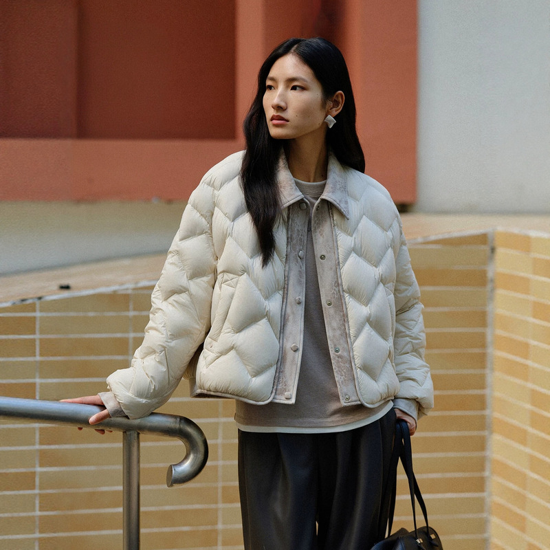 90% White Duck Down Warm Down Jacket for Women, 2026 Autumn New Style, Quilted Short Coat