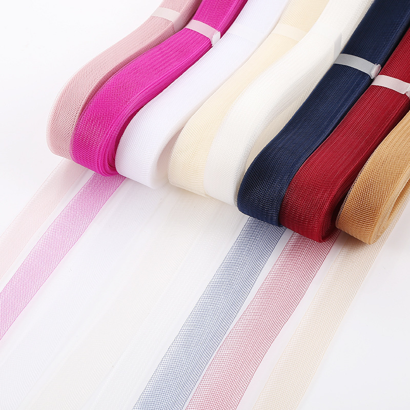 Colorful Elastic Mesh Fishbone Belt Handmade Accessories Wedding Dress Dance Bustle Shaped Ponytail Hair Headdress Bow