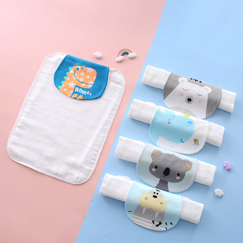 6-layer sweat-absorbent towel, children's cotton sweat towel, baby cotton sweat-proof towel, summer kindergarten gauze antiperspirant pad sling