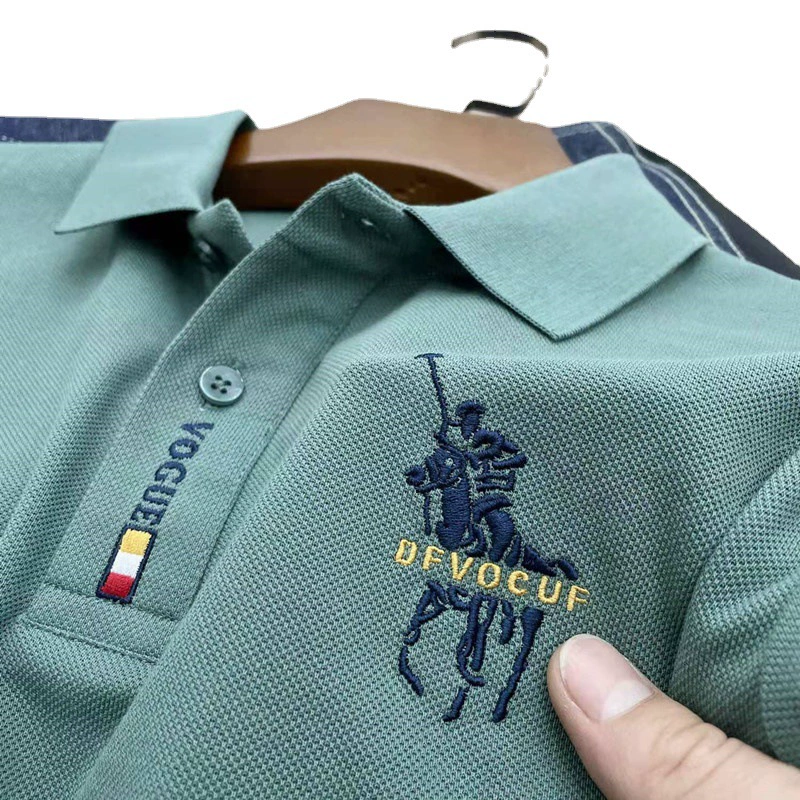 Летняя футболка с коротким рукавом, трендовая цветная поло, с вышивкой, размер плюс