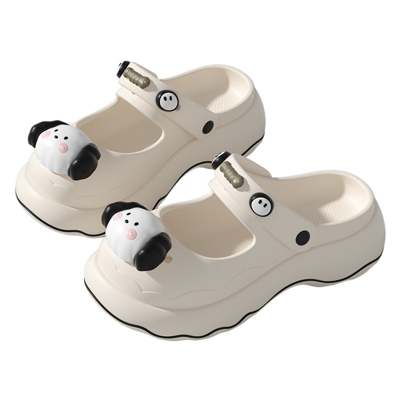 Eva dibujos animados cerrado dedo del pie agujero zapatos de las mujeres de verano interior casa antideslizante zapatillas al aire libre lindo Baita sandalias de dos vías