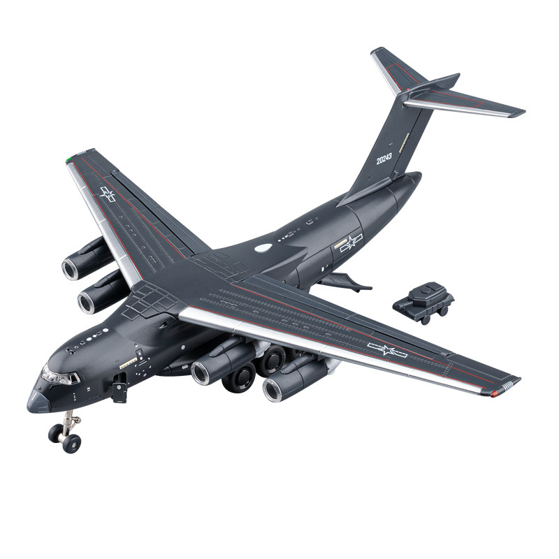 Aleación 1:180 y 20 modelos de aviones de transporte grandes, adornos de colección, luz y sonido, juguetes para niños, caza grande