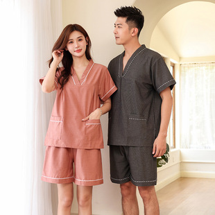 2024 new high-end couples sweat steaming clothes suit men's plus size foot therapy beauty bath sauna moxibustion clothes wholesale