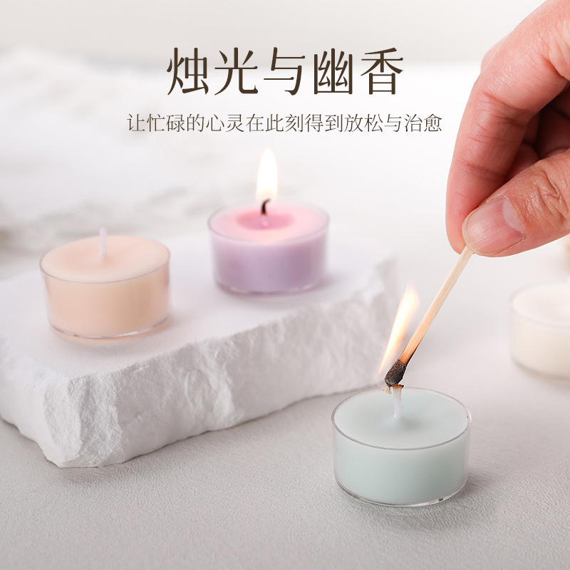 茶蜡氛围彩色小蜡烛手工创意高级感香氛婚礼生日布置香薰蜡烛批发|undefined