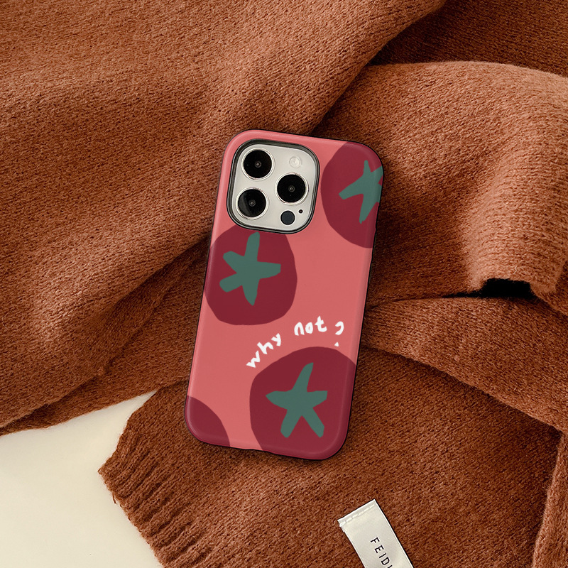 50g Weight iPhone Applicable Brands Phone Cases Classification Feilin Material Tomato Pattern Cute, Modern Style Style Feilin Tomato Cute Modern Style Phone Cases Phone Accessories 2