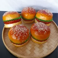 Моделирование гамбургера с ломтиками картофеля фри Яичный пирог хот-дог колы мороженое жареные куриные ножки куриные крылышки