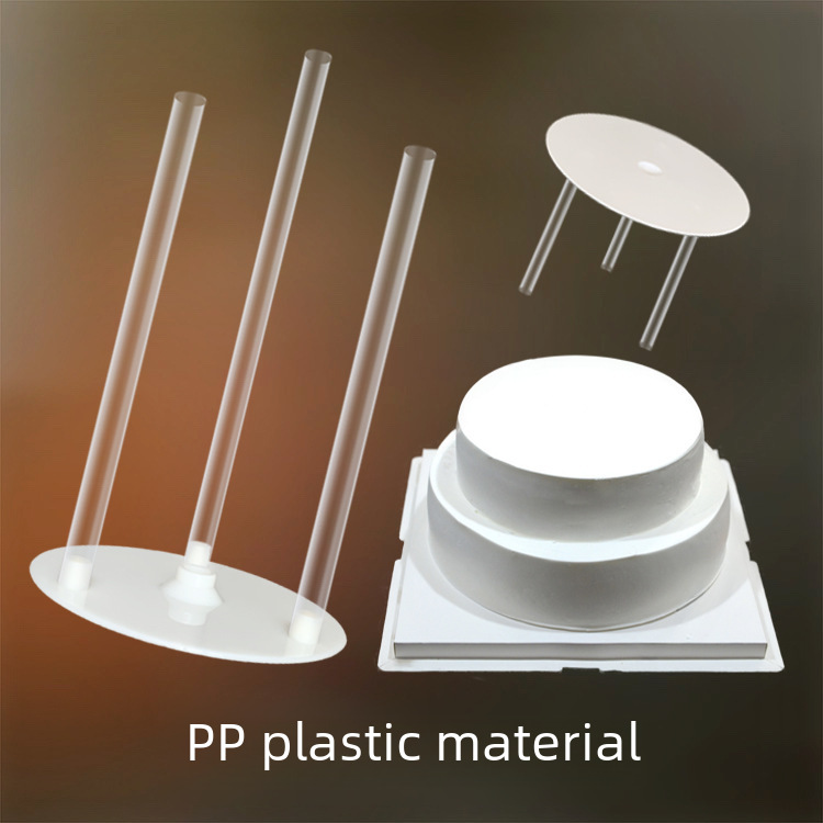 Source factory multi-layer birthday cake pile pad support frame misalignment air suspension cake straw fixing frame 