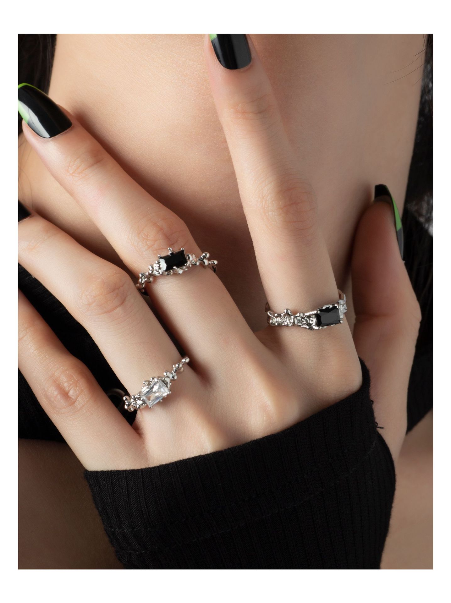 Fashion Geometric Copper Plating Rings 1 Piece