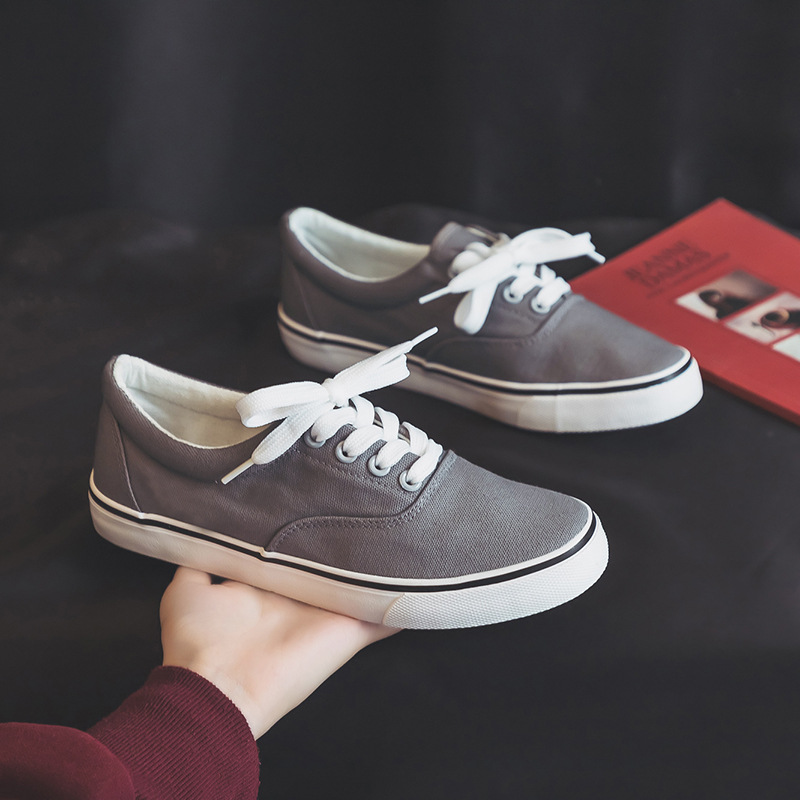 2026 primavera zapatos de lona de color sólido mujer coreana estilo universal zapatos blancos pequeños zapatos casuales transpirables zapatos de patineta