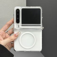 Huawei PuraX 携帯電話ケース purax コレクション版ハイエンド透明磁気ヒンジ中央軸保護ケースハードに適しています