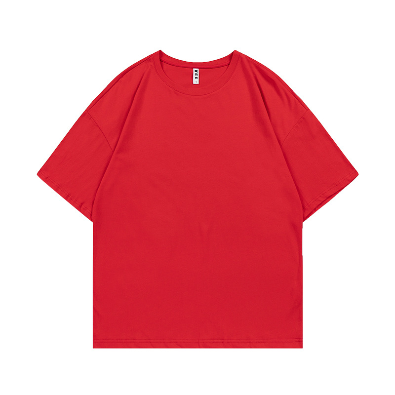 Marca de moda de algodón de manga corta camiseta de cuello redondo ropa de clase camisa cultural camisa publicitaria ropa de trabajo ropa de trabajo impresión personalizada patrón de logotipo