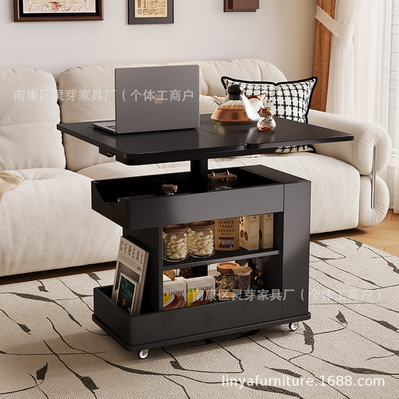 D 올블랙 (높이 조절 접이식 데스크탑) 전체 원목 친환경 E0 등급