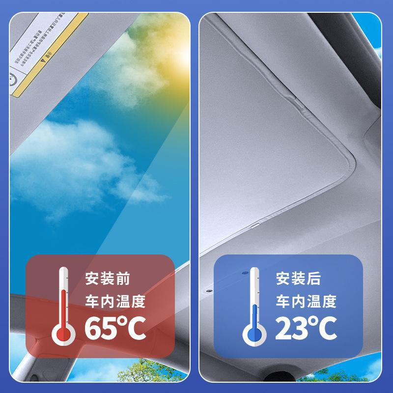 Applicable to Tesla Model 3/Y Sectional Sunshade Sunshade Car Top Special Sun Protection Heat Insulation Sunshade
