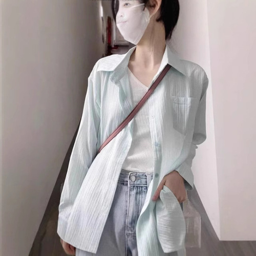 Fashionable and stylish cardigan shirt top, design-conscious women's niche French style spring/summer new outerwear sun-protective shirt jacket