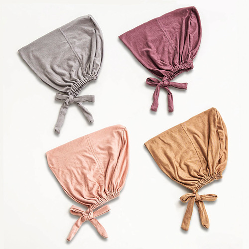 High-Quality Pure Silk and Cotton Adjustable Hair Cover with Elastic Band Muslim Cap Base Hat