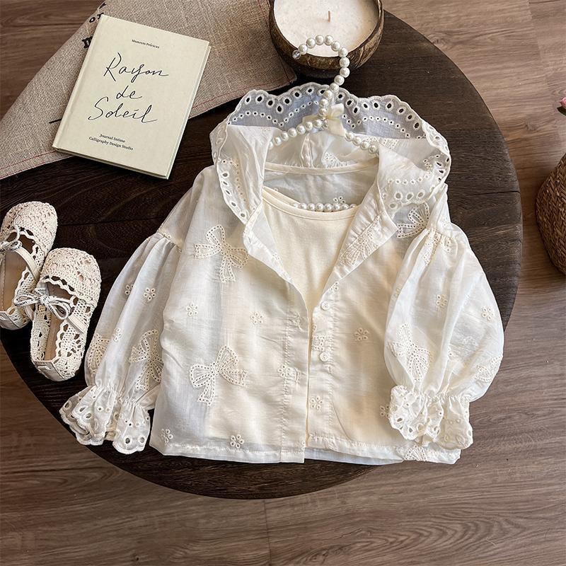 Mori ropa de protección solar para niñas verano 2025 nueva chaqueta para niños estilo delgado seda de hielo bebé femenino ligero estilo occidental
