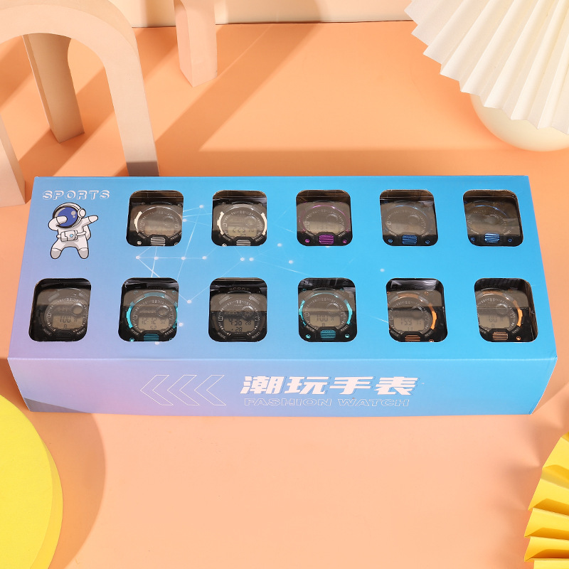 Reloj Electrónico Transparente Independiente 602 en Caja para Estudiantes Masculinos, Reloj Deportivo Luminoso Multifuncional, Reloj para Fiestas Estudiantiles al por Mayor