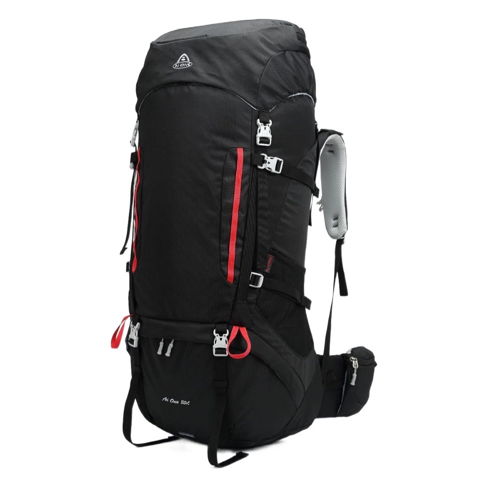 Ai Wang 80L Adjustable Backpack Outdoor Hiking Mountaineering Bag Casual Backpack Multifunctional Sports Backpack