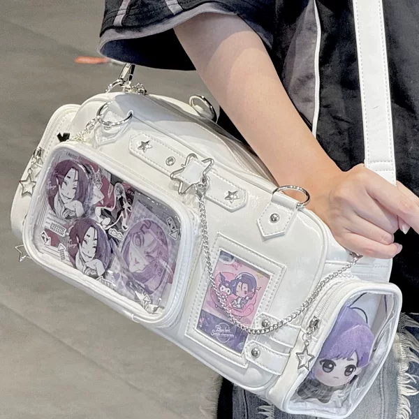 Original Transparent Daily Handbag for Women, Suitable for Carrying Small Items, Student Card Holder [Sugar Cube Star Box]