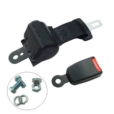 Car seat belt, Golf cart safety belt - semi-closed-retractor-12cm-base-screw-accessories-set