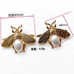 批發鑲鑽蜜蜂飾品手袋五金嘜頭配件箱包五金配件珍珠蜜蜂掛件