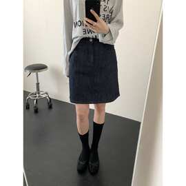 GAGD ‘赫拉小姐’宽松型A字裙休闲防褪色牛仔半身裙裤秋款牛仔裙