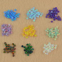 厂家供应圆形2mm好质量平底凸面首饰品裸石日本进口料人造欧泊