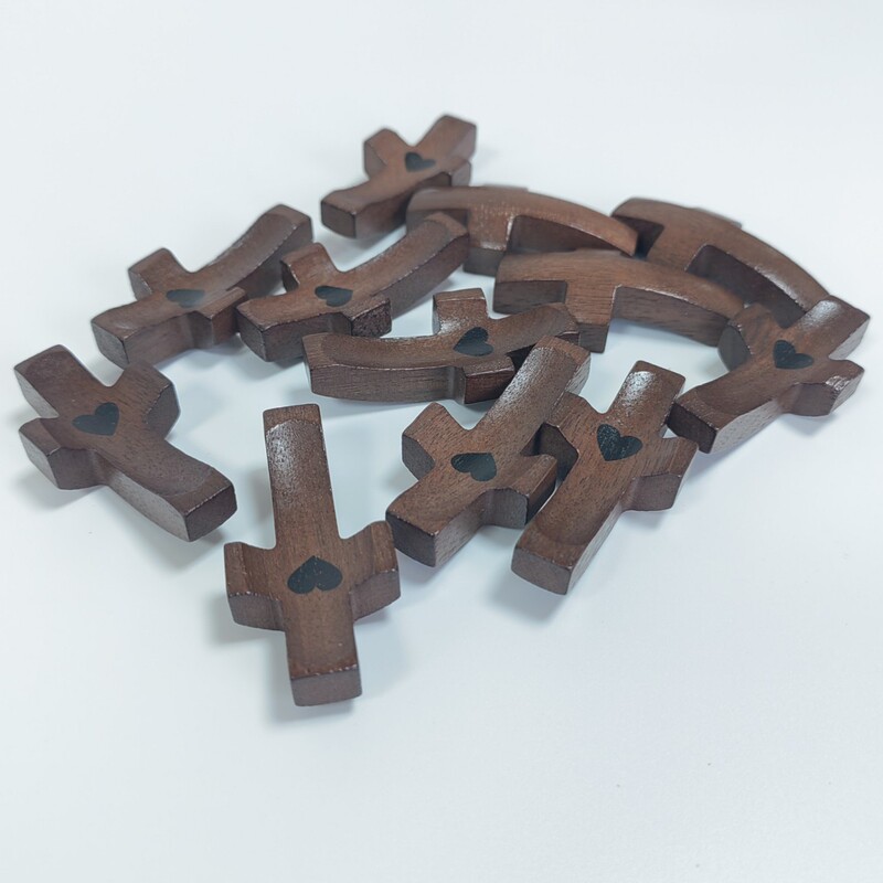 Black Walnut Wood Thumb Cross Handpiece Easter Gift Set Cross-Border In-Stock Items