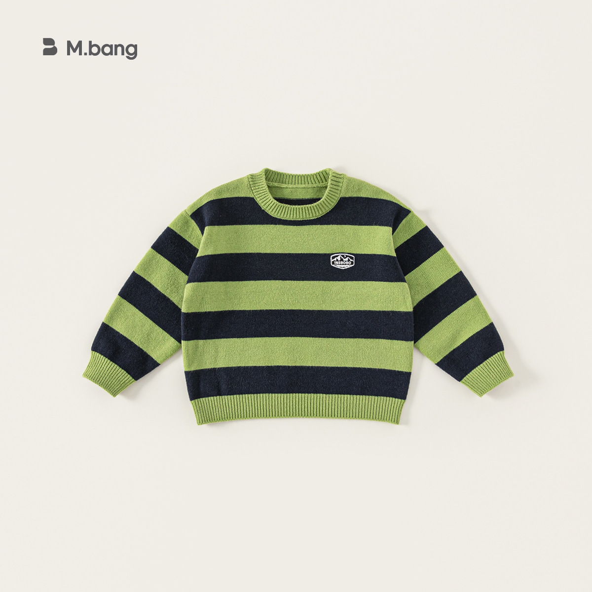 Ropa infantil Youbao, suéteres de estilo coreano para niños de primavera y otoño, suéter a rayas con bloques de color, suéter moderno de manga larga para niños. image 7