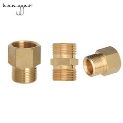 Pure copper high-pressure water pipe extension sleeve M22/14 to M22/15 gun tail adapter conversion fitting cleaning machine parts wholesale