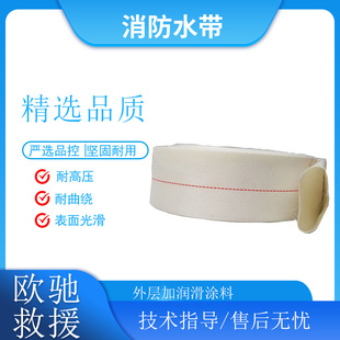 25mm high-pressure fire hose with buckle interface high-pressure water pipe white double-layer wear-resistant fire hose
