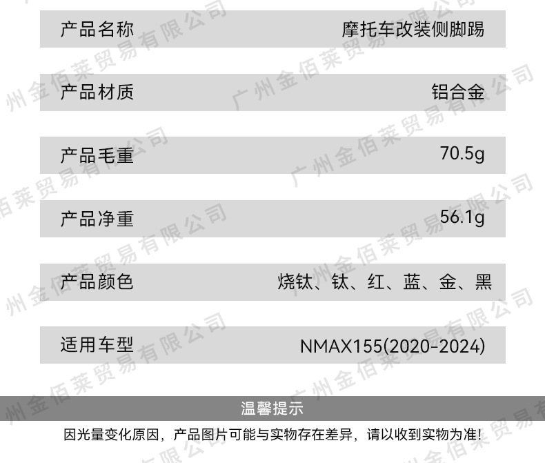 Suitable for Yamaha Nmax155 Modified Aluminum Alloy Side Footrests and Side Supports to Increase the Size of the Seat Nvx155 Southeast Asia