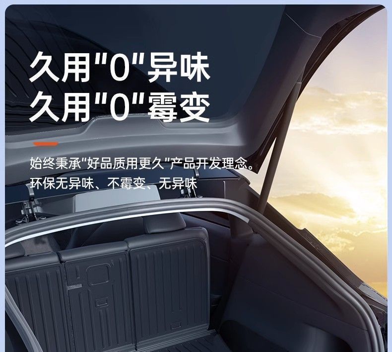 Suitable for Tesla's New Model 3Y Version Tpe Trunk Mat, Backrest Cushion, Rear and Front Trunk Non-Full-Coverage Mat