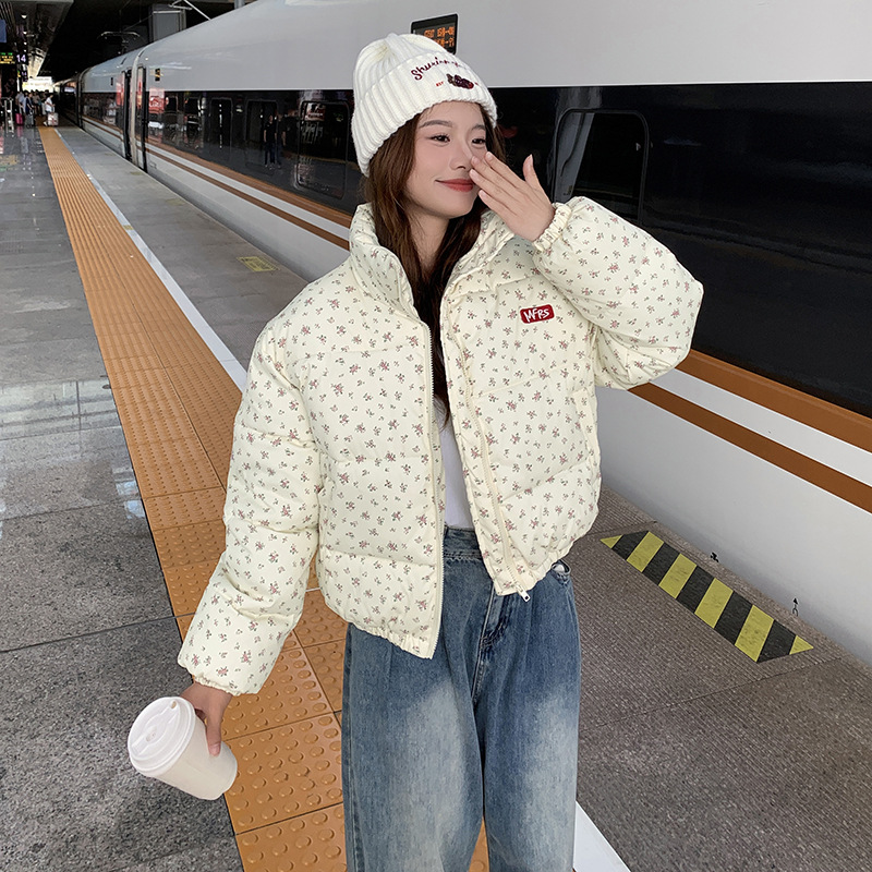 Algodón, ropa de algodón para mujeres 2025, nueva chaqueta de invierno, chaqueta de algodón gruesa, hombre pequeño, ropa de pan corta retro americana image 5