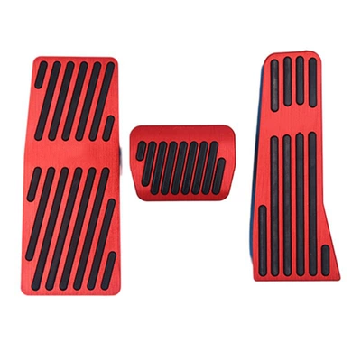 brake aluminum alloy pedal | Dekorativ pedal başlıqları - red-throttle-and-brake-two-piece-set