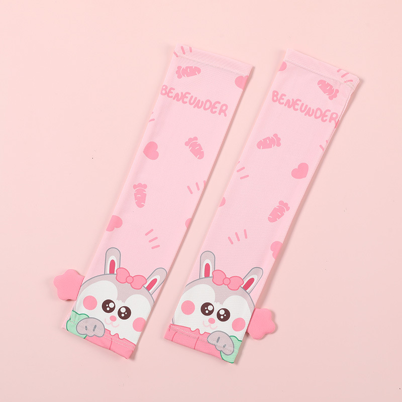 Niños protectores solares mangas de hielo deportivo ciclismo Laica playa al aire libre mangas de hielo de seda de 5 - 10 años niños y niñas dibujos animados