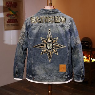 2024 new spring and autumn high luxury motorcycle style embroidered fashion Men's Denim jacket Denim coat men's jacket 538